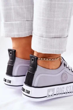 Best Big Star Shoes Tenisówki Na Platformie BIG STAR II274023 Szare
