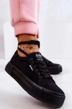 Online Lee Cooper Tenisówki Na Platformie LCW-22-31-0885L Czarne