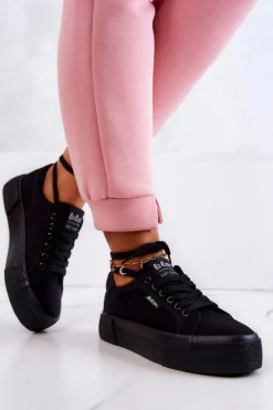 Online Lee Cooper Tenisówki Na Platformie LCW-22-31-0885L Czarne