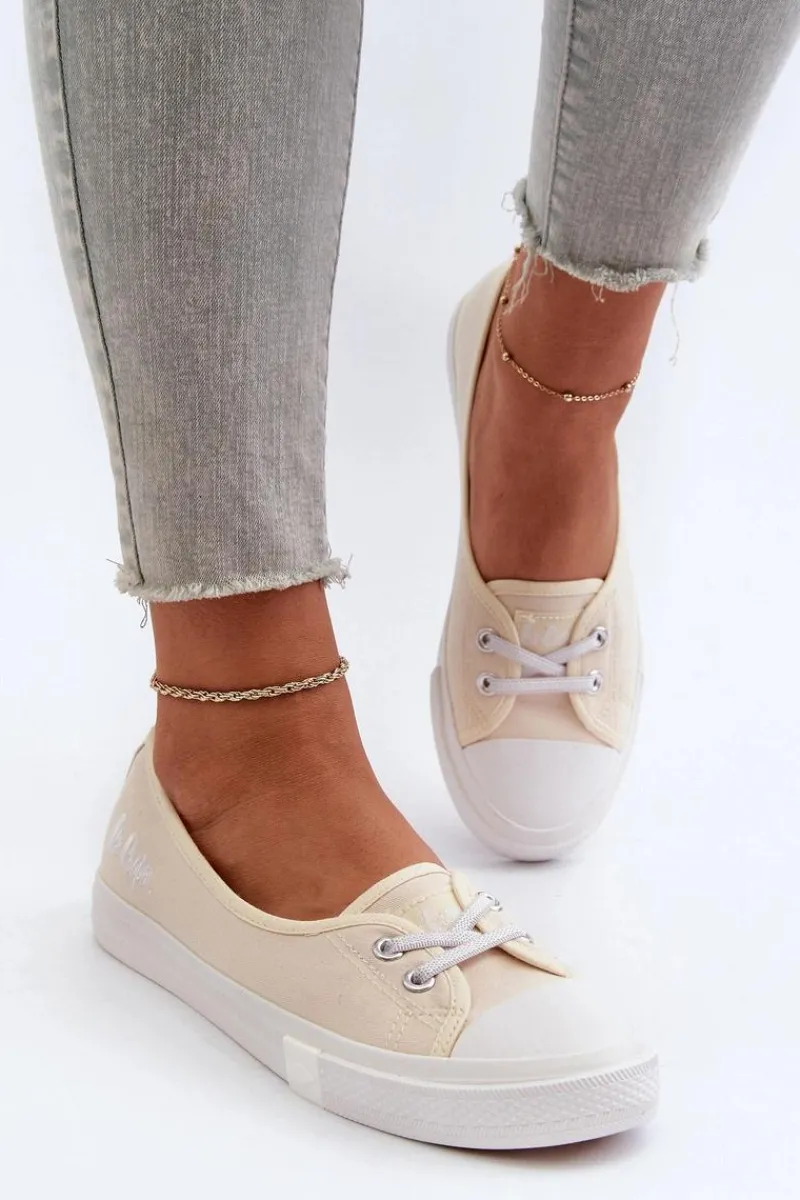 Outlet Lee Cooper Tenisówki Trampki Damskie LCW-24-31-2728 Beżowe