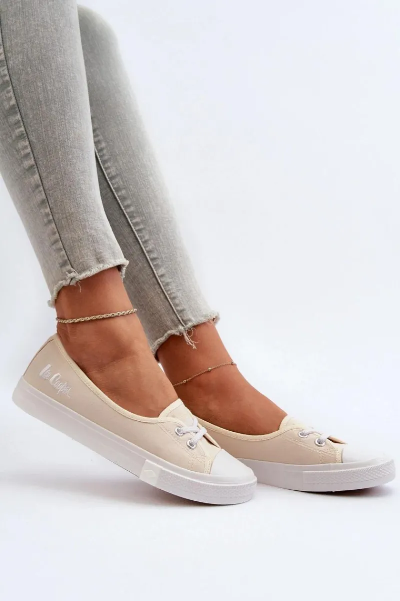 Outlet Lee Cooper Tenisówki Trampki Damskie LCW-24-31-2728 Beżowe