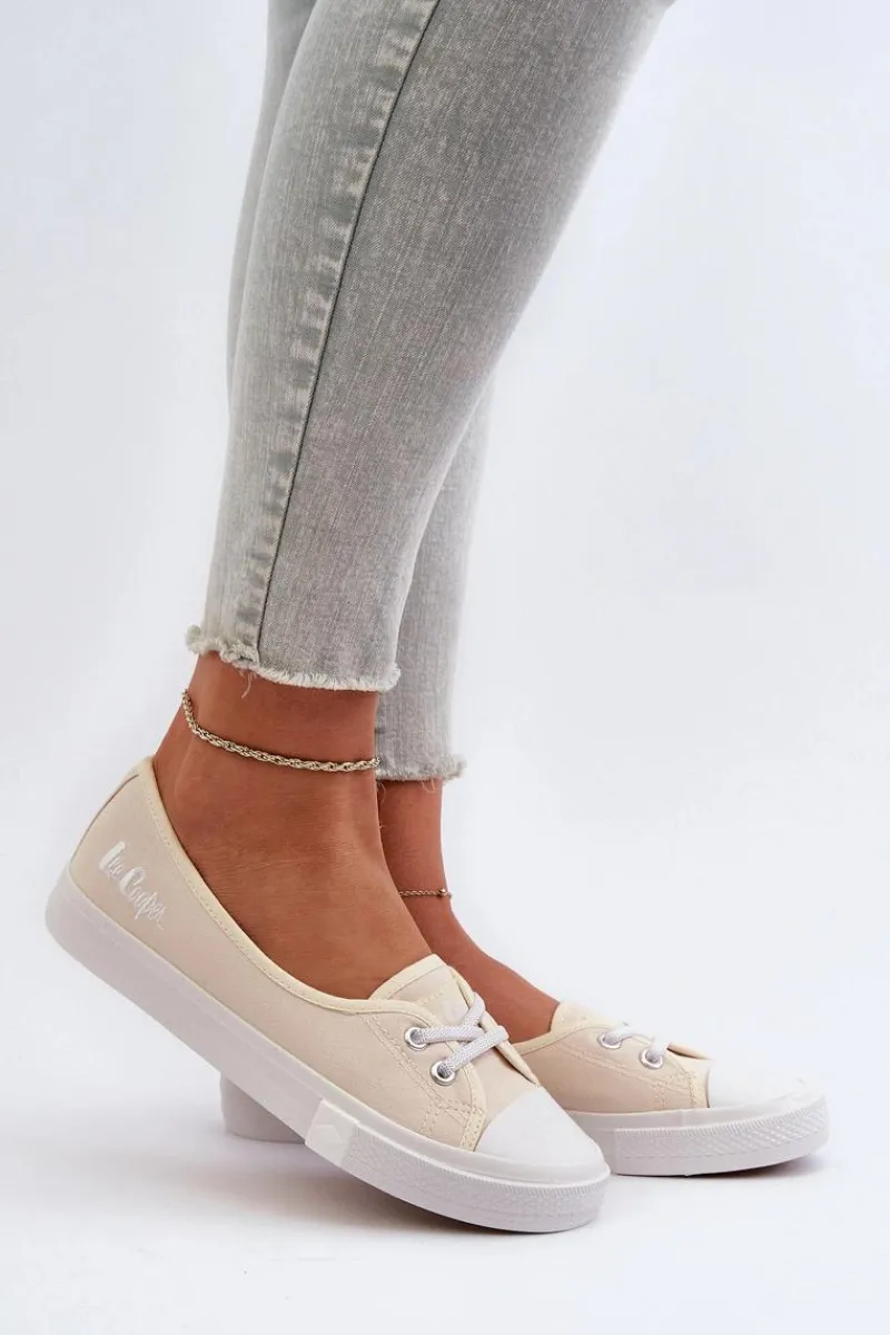 Outlet Lee Cooper Tenisówki Trampki Damskie LCW-24-31-2728 Beżowe