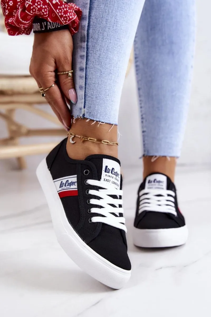 Trampki Damskie Niskie>Lee Cooper Tenisówki Trampki LCW-22-31-0832L Czarne
