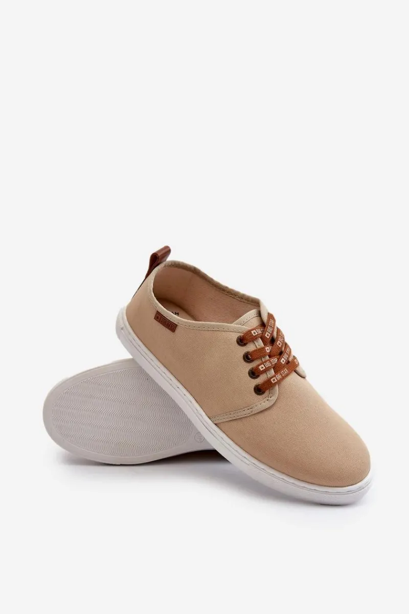 Tenisówki Trampki Męskie Big Star NN176001 Memory Foam System Beżowe Męskie Trampki Męskie Big Star|Trampki Niskie