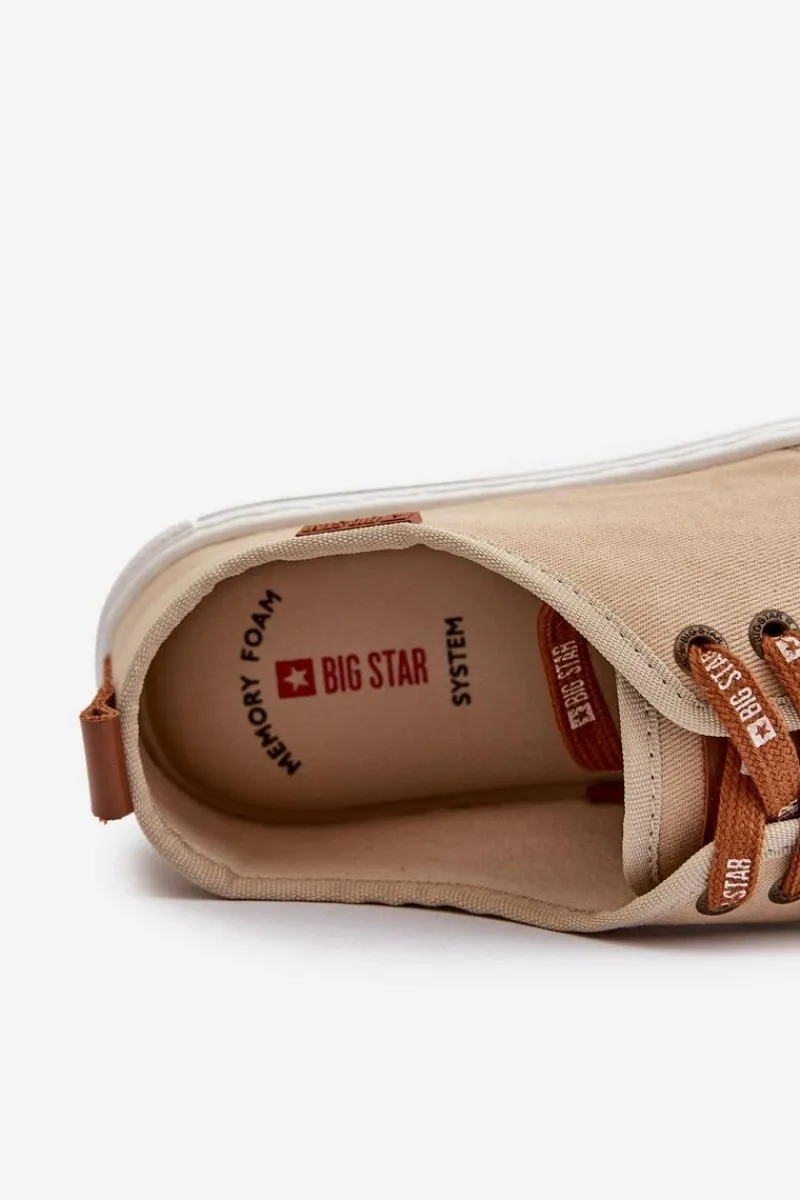 Tenisówki Trampki Męskie Big Star NN176001 Memory Foam System Beżowe Męskie Trampki Męskie Big Star|Trampki Niskie