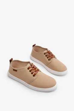 Tenisówki Trampki Męskie Big Star NN176001 Memory Foam System Beżowe Męskie Trampki Męskie Big Star|Trampki Niskie