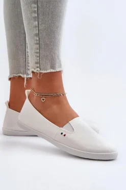 Online Tenisówki Trampki Slip-On Damskie Białe Adrancia Damskie Trampki Damskie Slip-On|Trampki Damskie Niskie