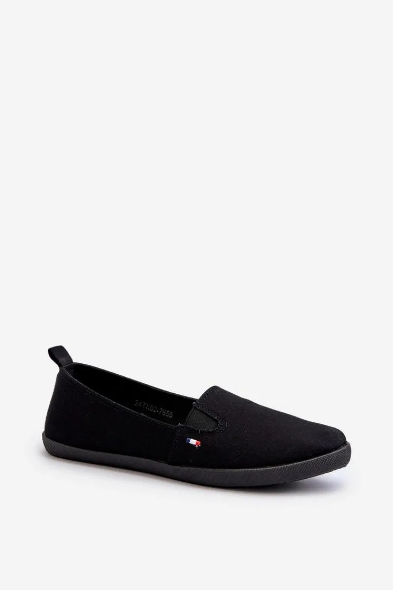 Trampki Damskie Slip-On|Trampki Damskie Niskie>Evento Tenisówki Trampki Slip-On Damskie Czarne Adrancia