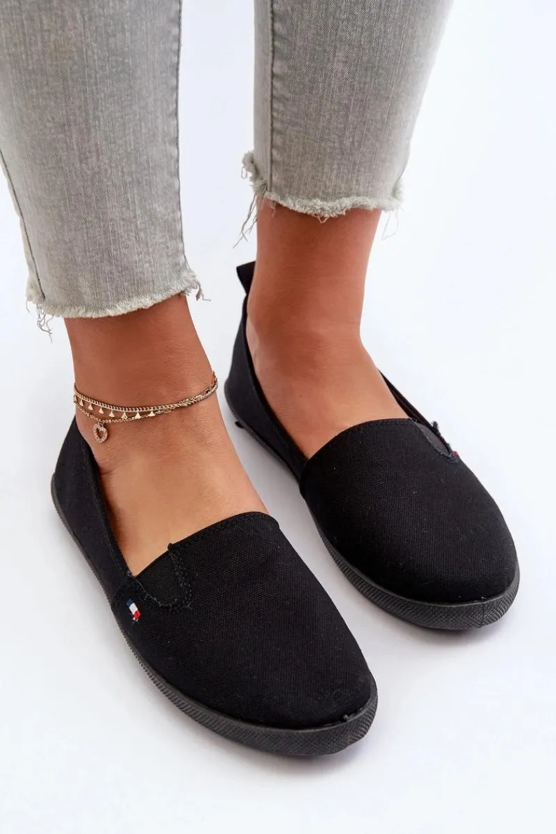 Trampki Damskie Slip-On|Trampki Damskie Niskie>Evento Tenisówki Trampki Slip-On Damskie Czarne Adrancia