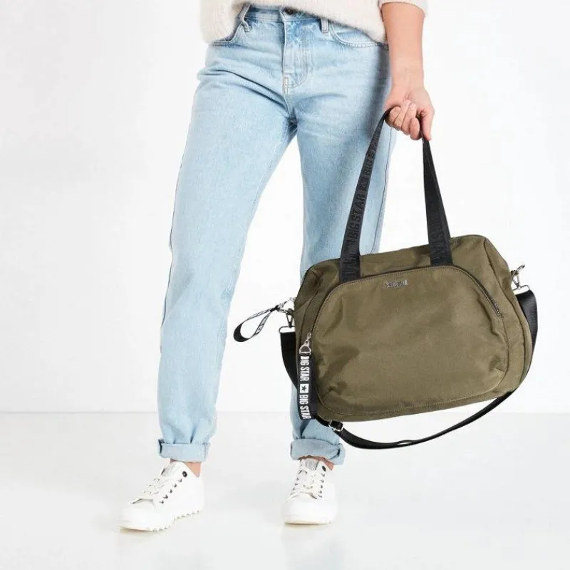 Torebki Klasyczne>Big Star Shoes Torba Damska Duża BIG STAR Zielona GG574141