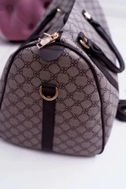 Sale Torba Damska Duża Kuferek Szara Torebki Klasyczne