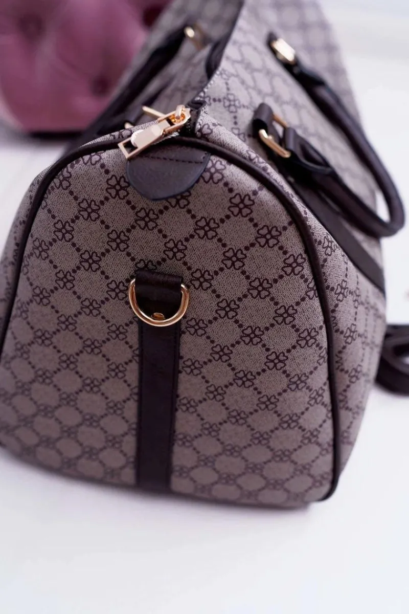 Sale Torba Damska Duża Kuferek Szara Torebki Klasyczne