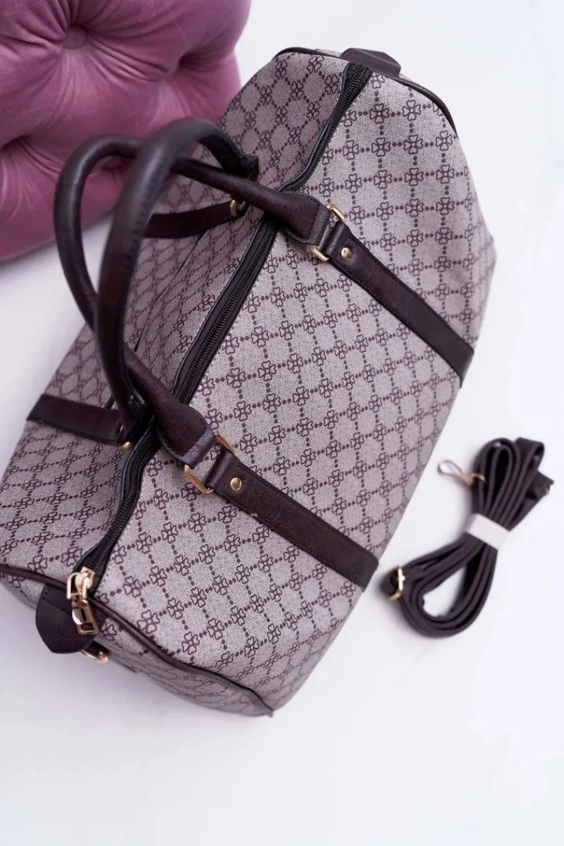 Sale Torba Damska Duża Kuferek Szara Torebki Klasyczne