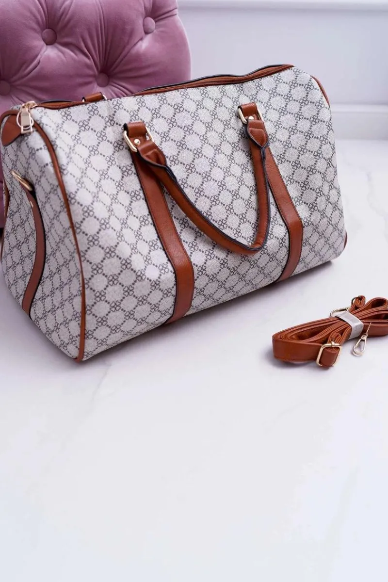 Best Boto Torba Damska Duża Kuferek Brązowo Beżowa