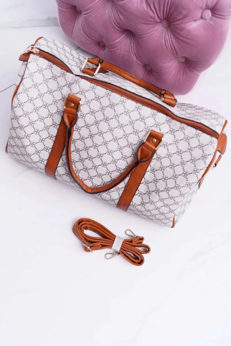 Best Boto Torba Damska Duża Kuferek Brązowo Beżowa