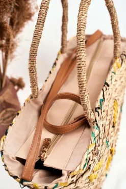 Clearance Nobo Torba Plażowa Damska Słomkowy Koszyczek NBAG-XI0540-C015