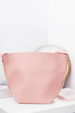 Clearance Torebka Damska A4 Shopper Bag Pudrowy Róż Torebki Klasyczne