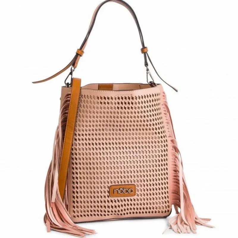 Clearance Nobo Torebka Damska Klasyczna Frędzle Różowa G2410-C004