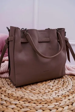 Monnari Torebka Damska Klasyczna Beżowa BAG8960-015