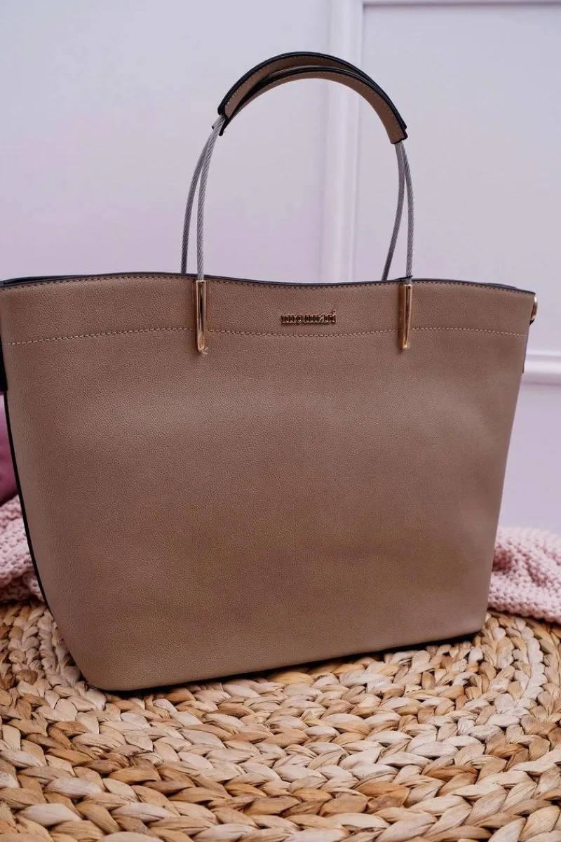 Torebki Monnari|Torebki Klasyczne>Monnari Torebka Damska Klasyczna Beżowa BAGA730-015