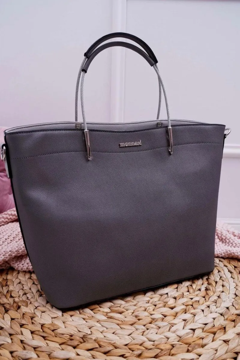 Discount Torebka Damska Klasyczna Szara BAGA730-019 Torebki Monnari|Torebki Klasyczne