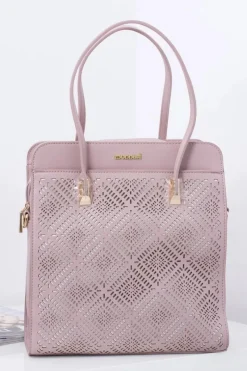 New Torebka Damska Klasyczna Torba A4 Brudny Róż Torebki Monnari|Torebki Klasyczne