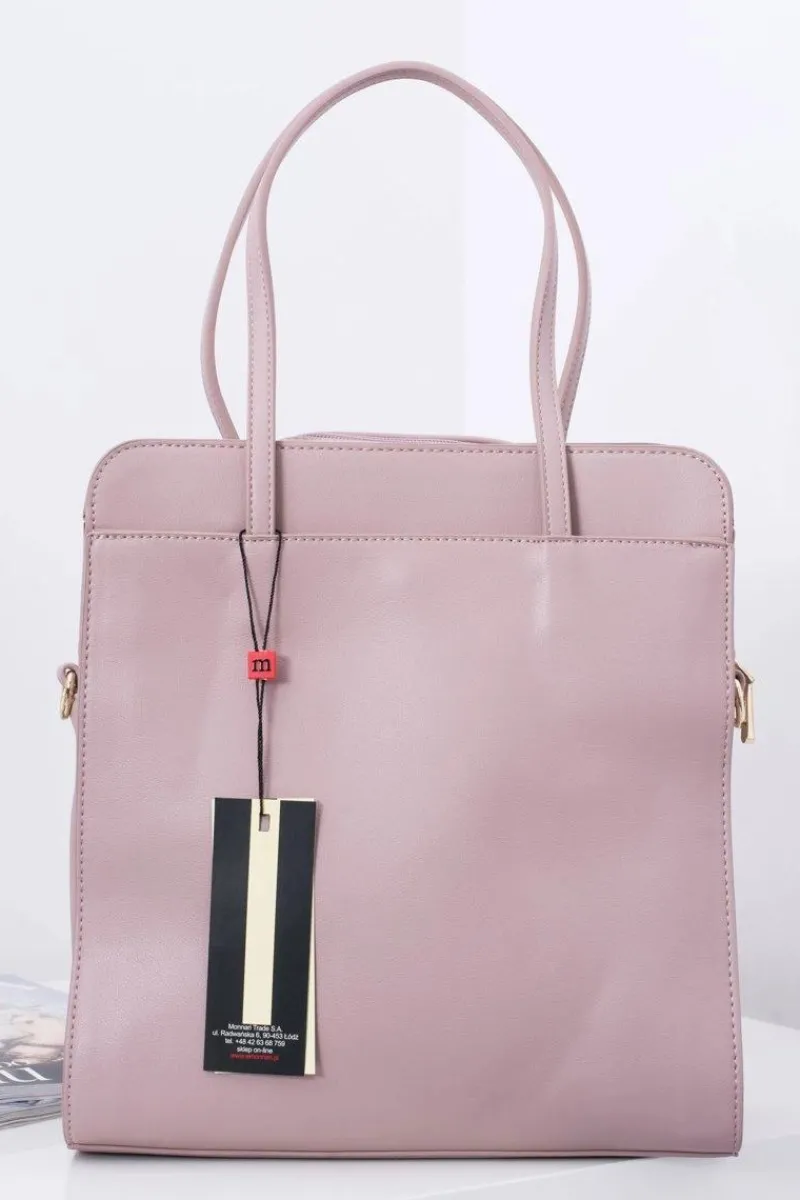 New Torebka Damska Klasyczna Torba A4 Brudny Róż Torebki Monnari|Torebki Klasyczne