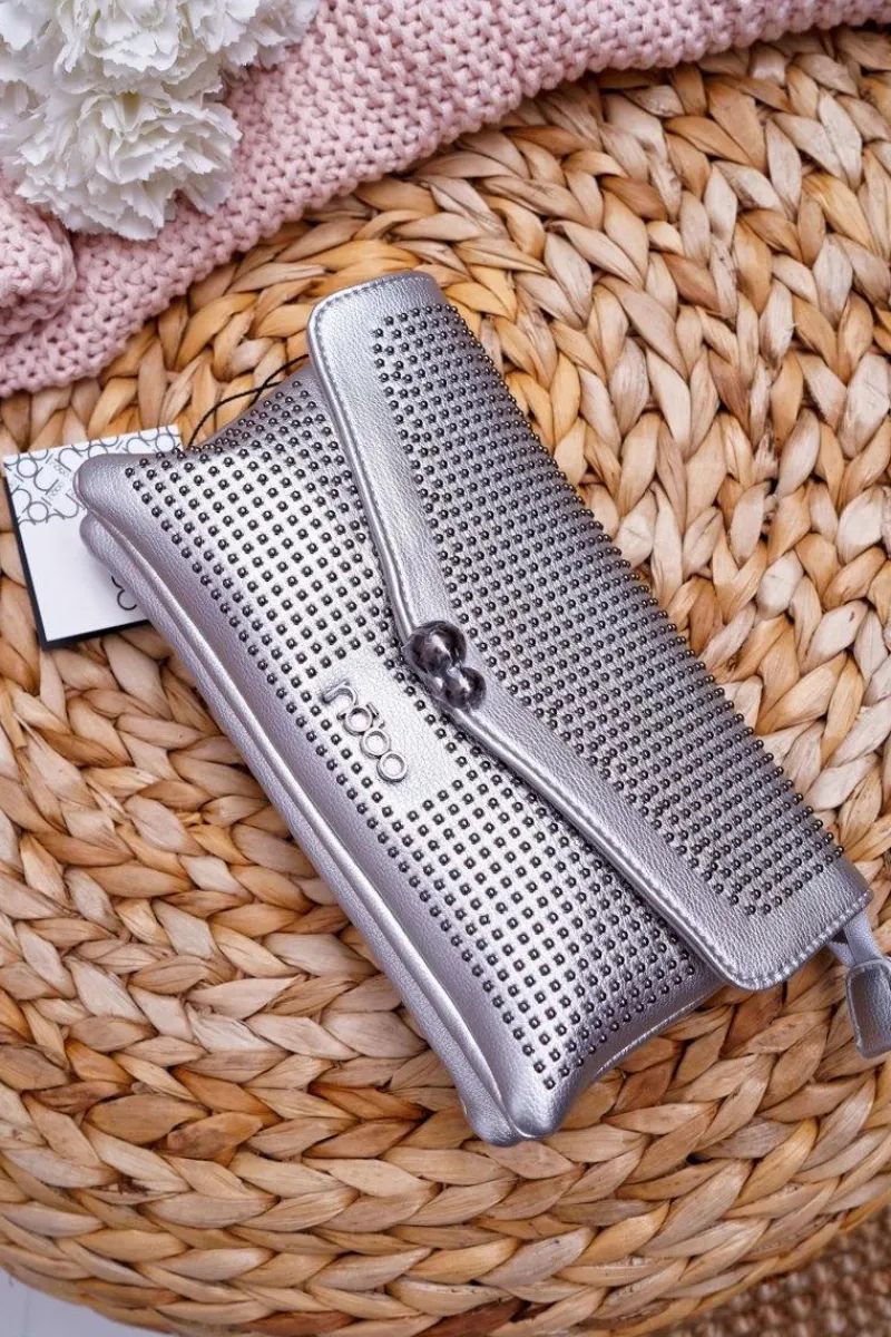 Torebki Nobo|Kopertówki>Nobo Torebka Damska Kopertówka Srebrna G1510-C022