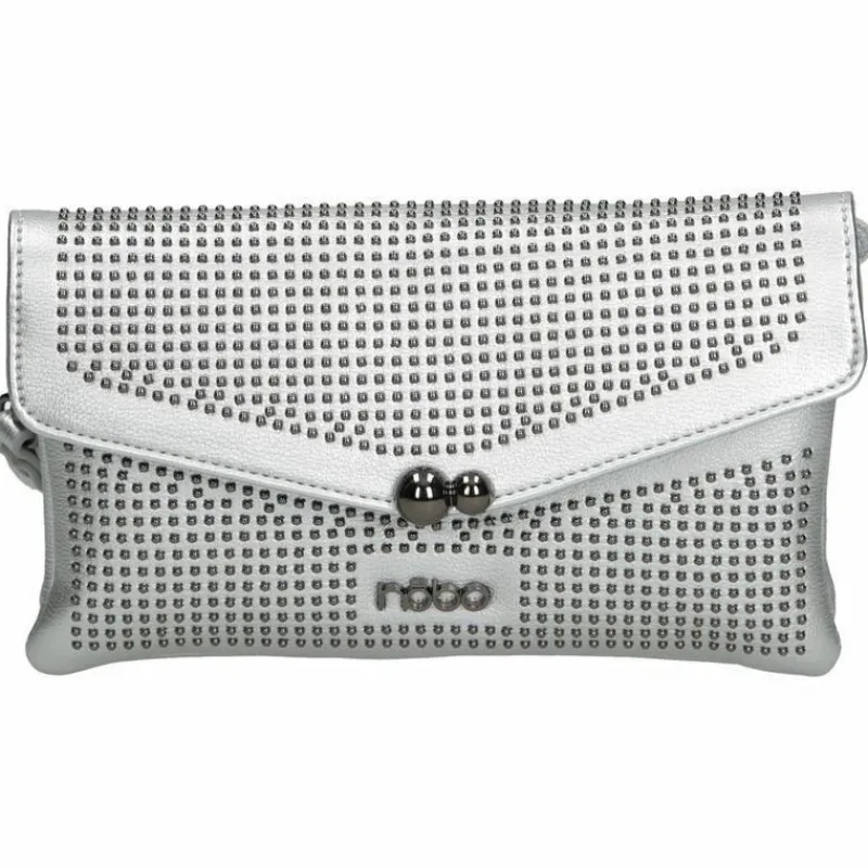 Torebki Nobo|Kopertówki>Nobo Torebka Damska Kopertówka Srebrna G1510-C022