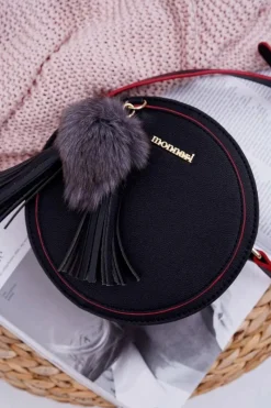 Online Torebka Damska Listonoszka Czarna BAG9490-020 Torebki Monnari|Listonoszki