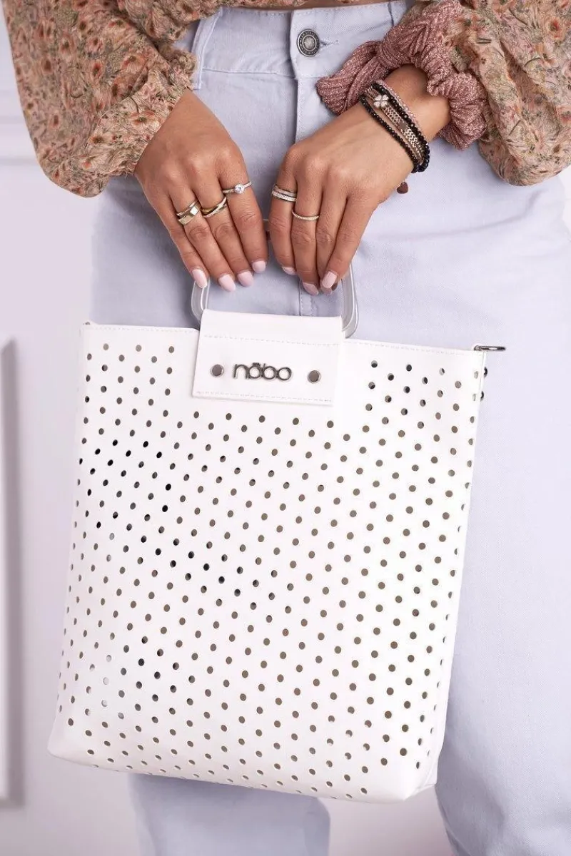 Discount Torebka Damska Listonoszka Biała NBAG-I0320-C000 Torebki Nobo|Listonoszki