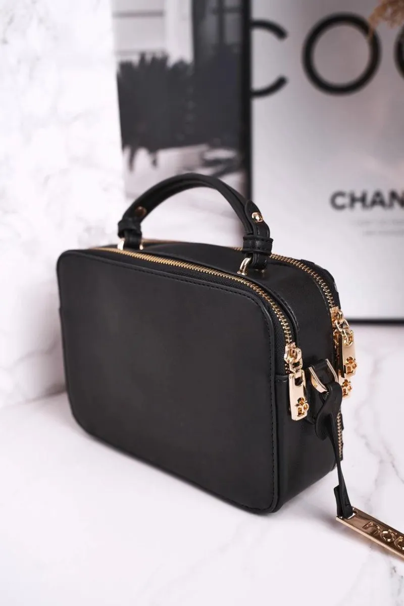 Torebki Nobo|Torebki Klasyczne>Nobo Torebka Damska Listonoszka NBAG-J2610-CM20 Czarna Złota