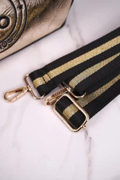 New Torebka Damska Listonoszka NBAG-J2530-CM23 Czarna Złota Torebki Nobo|Torebki Klasyczne