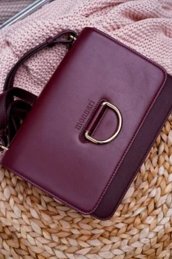 Torebki Monnari|Listonoszki>Monnari Torebka Damska Listonoszka Bordowa BAG9280-M05