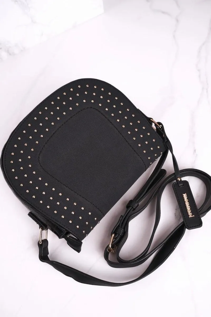 Torebki Monnari|Listonoszki>Monnari Torebka Damska Listonoszka BAG4250-020 Czarna Zamsz