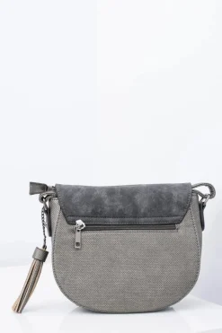 Clearance Torebka Damska Listonoszka Ciemno Srebrna Listonoszki