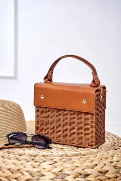 Discount Monnari Torebka Damska Karmelowe Kuferek BAG3660-017