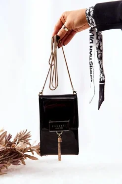 Best Torebka Damska Lakierowana BAG5130-M20 Czarna Torebki Monnari|Listonoszki