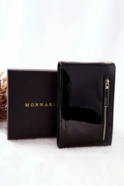 Best Torebka Damska Lakierowana BAG5130-M20 Czarna Torebki Monnari|Listonoszki