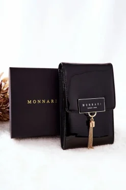 Best Torebka Damska Lakierowana BAG5130-M20 Czarna Torebki Monnari|Listonoszki