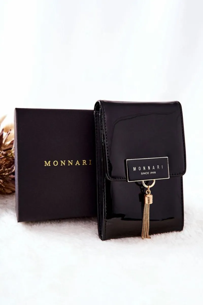 Best Torebka Damska Lakierowana BAG5130-M20 Czarna Torebki Monnari|Listonoszki