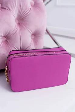 Kopertówki>Boto Torebka Damska Na Ramię Ze Złotym Łańcuszkiem Fuksja