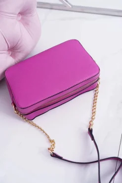 Kopertówki>Boto Torebka Damska Na Ramię Ze Złotym Łańcuszkiem Fuksja