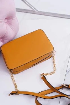 Kopertówki>Boto Torebka Damska Na Ramię Ze Złotym Łańcuszkiem Miodowa