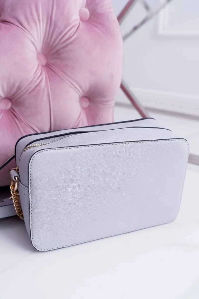 Clearance Boto Torebka Damska Na Ramię Ze Złotym Łańcuszkiem Szara