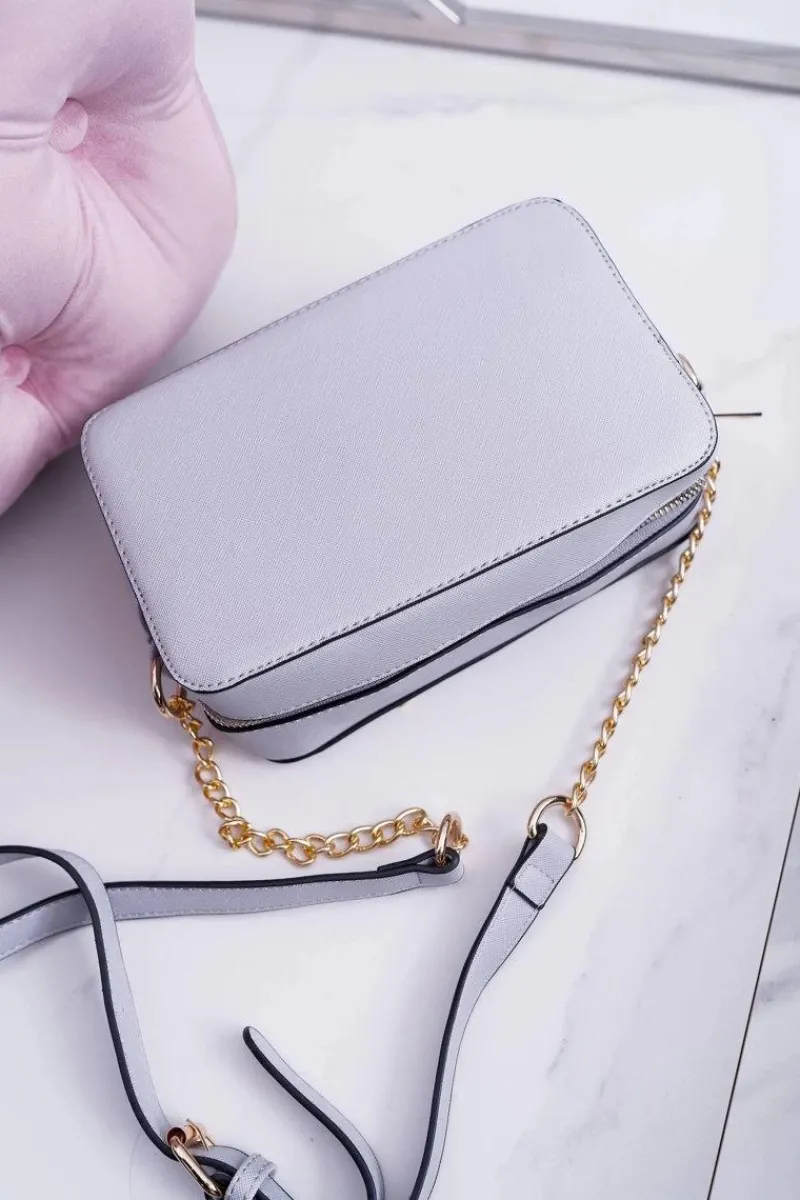 Clearance Boto Torebka Damska Na Ramię Ze Złotym Łańcuszkiem Szara