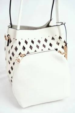 Torebki Nobo|Torebki Klasyczne>Nobo Torebka Damska Klasyczna Shopper Biała NBAG-I3690-C000