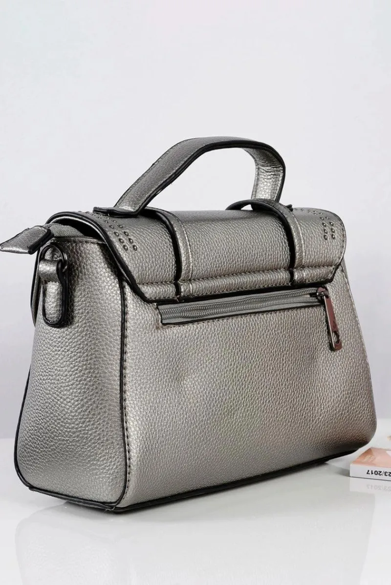 Sale Boto Torebka Damska Srebrna Listonoszka Kuferek Dżety