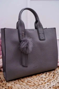 Monnari Torebka Damska Wizytowa Szara BAGA360-019