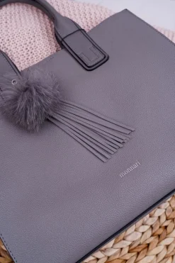 Monnari Torebka Damska Wizytowa Szara BAGA360-019